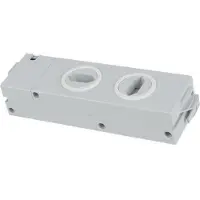 Eaton EP-502574 Steckdosenleiste mit zwei drehbaren Schuko-Einsätzen und Euro2-Adapter zum Einstecken in Kleinverteiler KLV oder zur Befestigung auf