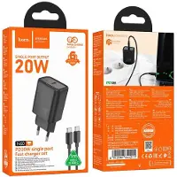 Hoco Wandladegerät N60 20W USB-C Mit USB-C Kabel Schwarz