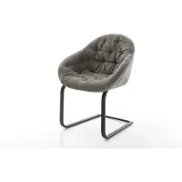 DELIFE Freischwinger Gaio-Flex Bouclé Soft Schlamm Freischwinger flach Schwarz