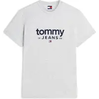Tommy Hilfiger 1100000002199 TOMMY JEANS "TJM SLIM GRAPHIC", Herren, Gr. 3XL, grau (ice grau heather), Single Jersey, Obermaterial: 100% Baumwolle, slim fit normal, Rundhals, Shirts 1100000002199