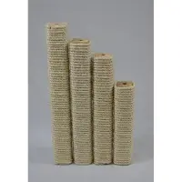 Animal-design Vollholz Sisal Ersatzholm Ersatzstamm für Kratzbäume und Katzenbäume Ersatzteil Kratzstamm Säule, Länge:50 cm, Holmstärke:7 x 7 cm, Seilstärke:8 mm