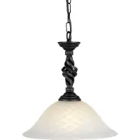 Elstead Lighting Elstead Pembroke Hängeleuchte E27 Schwarz, UK