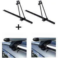VDP 2x Fahrradträger ORION + Relingträger L120 kompatibel mit für Kia Ceed Sporty Wagon Kombi 08-11