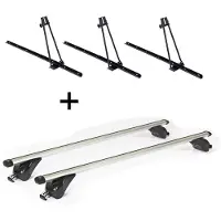 VDP 3x Fahrradträger ORION + Dachträger/Relingträger KING1 kompatibel mit für Volvo XC60 (5 Türer) 14-17