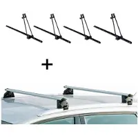 VDP 4x Fahrradträger ORION + Relingträger CRV107A kompatibel mit Citroen C4 Aircross 5 Türer ab 2012