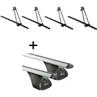 VDP 4x Fahrradträger ORION + Dachträger kompatibel mit für Nissan Qashqai 5 Türer 2007-2014