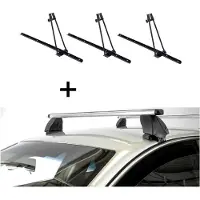 VDP 3x Fahrradträger ORION + Dachträger K1 PRO Aluminium kompatibel mit für Land Rover für Range Rover 2 Sport (L494) (5Türer) ab 14