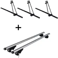 VDP 3x Fahrradträger ORION + Dachträger RAPID kompatibel mit für Volvo XC90 (5Türer) 06-14