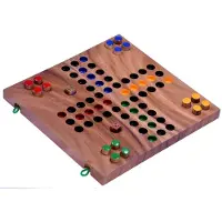 Logoplay Holzspiele Ludo L – Klassiker aus Holz für 2 bis 4 Spieler | Würfel- und Gesellschaftsspiel