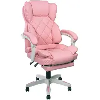 Trisens Schreibtischstuhl Design Bürostuhl TV Bürosessel Chefsessel Relax & Home Office,Farbe:Rosa