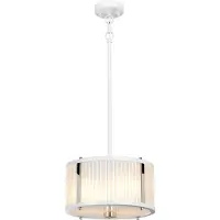 Elstead Lighting Elstead Corona Hängeleuchte E27 2-fach Weiß satiniert lackiert, poliert