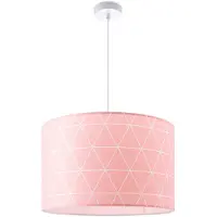 Paco Home Pendelleuchte "Stella 401", weiß, 1, Ø 38cm H: 21cm, Leuchten, Deckenlampe Wohnzimmer Schlafzimmer Hängelampe Skandi Rauten E27, Pendelleuchte
