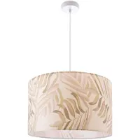 Paco Home Pendelleuchte "Kuba 126", weiß, 1, Ø 45,5cm H: 179,5cm, Leuchten, Lampenschirm Esstisch Hängelampe Wohnzimmer Kinderzimmer Palme, Pendelleuchte