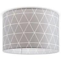 Paco Home Deckenlampe Pendelleuchte Wohnzimmer Schlafzimmer Hängelampe Skandi Rauten E27 Leuchten Farbe / Größe Grau (Ø38cm)