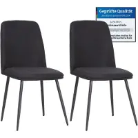 Albatros BONO Stoffstuhl Beige– 2er-Set Esszimmerstühle im modernen Retro-Design DEKRA-, pflegeleichter Stoffbezug