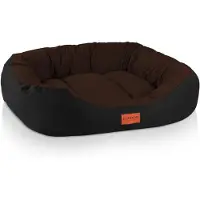 BedDog Hundebett Grosse Hunde Hundekissen Hundekorb Ovales Hundekörbchen,MOCCA (schwarz/braun),XL