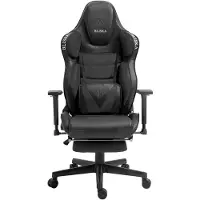Trisens Chair Racing Chefsessel mit Sportsitz und ergonomsichen 4D-Armlehnen Schreibtischstuhl Drehstuhl,Farbe:Schwarz