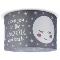 Paco Home Deckenleuchte "Aleyna 103", weiß (grau), 1, Ø 45,5cm H: 29,5cm, Leuchten, Kinderlampe Deckenlampe LED Kinderzimmer Lampe Mond-Motiv, E27, Deckenleuchte