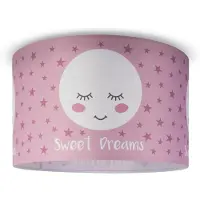Paco Home Deckenleuchte "Aleyna 103", weiß (rosa), 1, Ø 45,5cm H: 29,5cm, Leuchten, Kinderlampe Deckenlampe LED Kinderzimmer Lampe Mond-Motiv, E27, Deckenleuchte