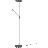 TRIO LED-Stehleuchte Brantford, Leseleuchte nickel matt
