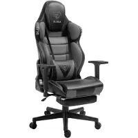 Trisens Chair Racing Chefsessel mit Sportsitz und ergonomsichen 4D-Armlehnen Schreibtischstuhl Drehstuhl,Farbe:Dunkelgrau / Hellgrau