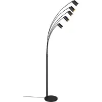 TRIO Stehleuchte Marley, schwarz, Höhe 200 cm, 5-flammig, Metall