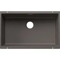 BLANCO SUBLINE, Unterbauspüle, Rechteckig, Silgranit, Grau, 1 Becken, volcano grey