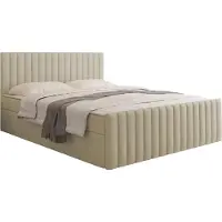 Mirjan 24 Boxspringbett mit zwei Bettkästen Tirulo Fix, Schlafzimmer, Dopellbett mit Topper (Farbe: Polo 872, Größe: 180x200 cm)