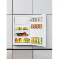 Hanseatic Einbaukühlschrank "HEKS8854G4E", Energieeffizienz: E, silber (weiß), Rechtsanschlag, wechselbar, Kühlschränke, inkl. 3 Jahre Herstellergarantie, Einbaukühlschrank, Topseller