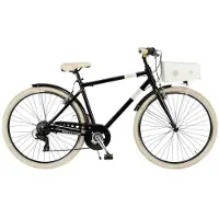 Via Veneto City Bike Milano Man 28” 6V Schwarz „Kaffeesatz“ (matt) Größe 50