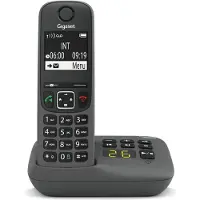 Gigaset AE690A, Analoges/DECT-Telefon, Kabelloses Mobilteil, Freisprecheinrichtung, 100 Eintragungen, Anrufer-Identifikation, Anthrazit