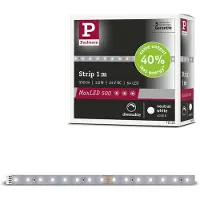 Paulmann LED-Streifen "MaxLED 500 LED Strip Neutralweiß Einzelstripe", silber (silberfarben), Dioden 64 Stk., Gesamtlänge 1m, Lichterketten, LED-Streifen