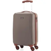 Hauptstadtkoffer Wannsee - Handgepäck Trolley Kabinenkoffer Hartschalen-Koffer Bordtrolley Flugzeug Hardcase Caryy-On 38L,Champagner