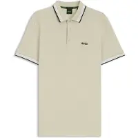 BOSS für Herren. 50469055 Beiges Paddy-Poloshirt (M), Lässig, Baumwolle, Kurzarm