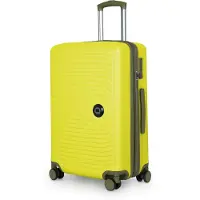 Hauptstadtkoffer - Mitte - Mittelgroßer Koffer Trolley Hartschalenkoffer 4 Doppelrollen, XXL Erweiterung Hardcase Luggage TSA, 68 cm, 88 Liter,Lemon