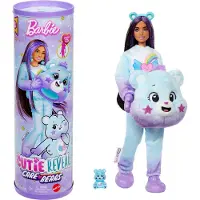 Barbie JFV61 - Barbie - Cutie Reveal - Care Bears - Glücksbärchi - Puppe mit Dream-Bright Kostüm & 10 Überraschungen, Serie 2
