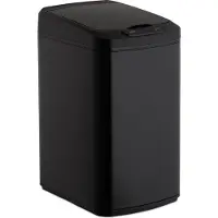 Relaxdays Sensor Mülleimer 12l, eckiger Abfalleimer mit Deckel & Inneneimer, Küche & Bad, Automatik Mülleimer, schwarz