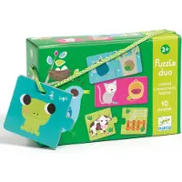 Djeco Puzzle Duo Habitat – Hochwertiges Lernspielzeug für Kinder