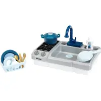 Theo Klein Spielküche KLEIN "Miele - Spüle mit Wasserfunktion und Kochfeld", weiß, Spielküchen, KinderB:26cm H:42cm T:26cm, Kunststoff, Spielküche, Made in Germany, B:26cm H:42cm T:26cm