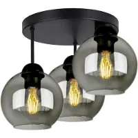 FKL DESIGN Home Deco Deckenlampe Pendellampe Kugel Schwarz Grau Weiß (N100-EP3)