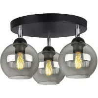 FKL DESIGN Home Deco Deckenlampe Pendellampe Kugel Schwarz Grau Weiß (N100-EG3)