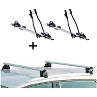 VDP 2xFahrradträger SAGITTAR + Relingträger CRV107A kompatibel mit Audi A6 Kombi (C6) 5 Türer 2005-2011