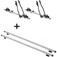 VDP 2x Fahrradträger SAGITTAR + Dachträger RAPID kompatibel mit für Toyota Corolla Kombi (E120) (5Türer) 02-05