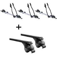 VDP 3x Fahrradträger SAGITTAR + Relingträger Quick Stahl L kompatibel mit für Opel Grandland X ab 2017