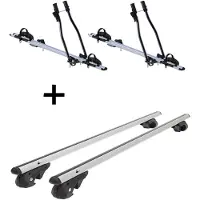 VDP 2x Fahrradträger SAGITTAR + Dachträger VDP004 L kompatibel mit für VW Passat Variant 3BG/B6 05-10