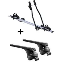 VDP Fahrradträger SAGITTAR + Relingträger Quick Stahl L kompatibel mit für Opel Grandland X ab 2017