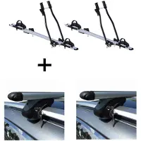 VDP 2x Fahrradträger SAGITTAR + Relingträger L120 kompatibel mit kompatibel mit für BMW 3er Touring 94-12