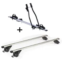 VDP Fahrradträger SAGITTAR + Dachträger/Relingträger KING1 kompatibel mit für Seat Ateca (5 Türer) ab 16