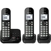 Panasonic KX-TGC 463GB, DECT-Telefon, Kabelgebundenes Mobilteil, Freisprecheinrichtung, 120 Eintragungen, Anrufer-Identifikation, Schwarz