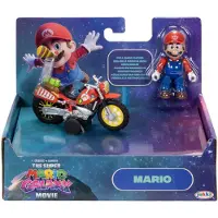 Super Mario Der Super Mario Galaxy Film Actionfigur mit Rückziehmotorrad Mario 6 cm